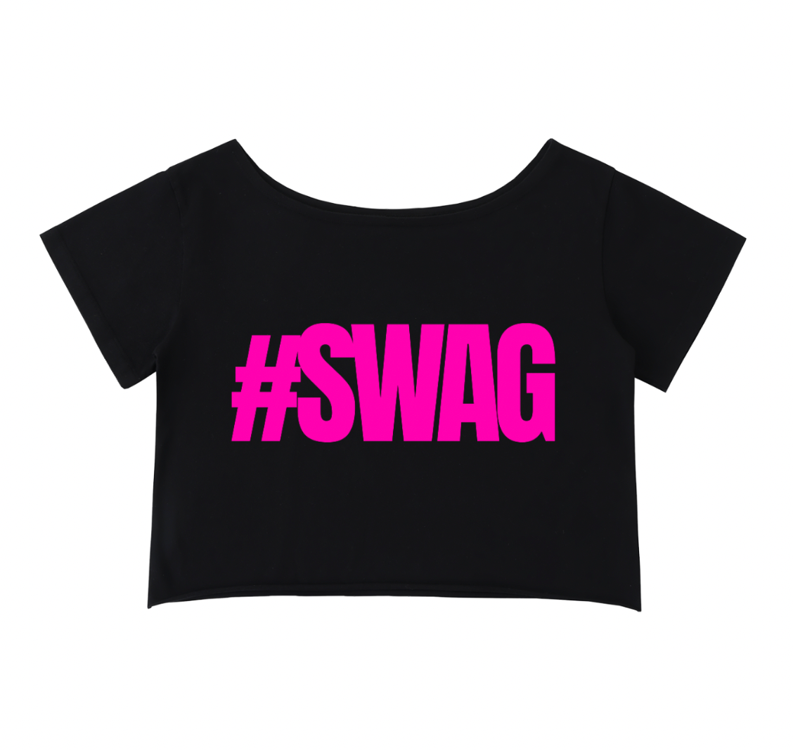 #SWAG Off-Shoulder Crop Top