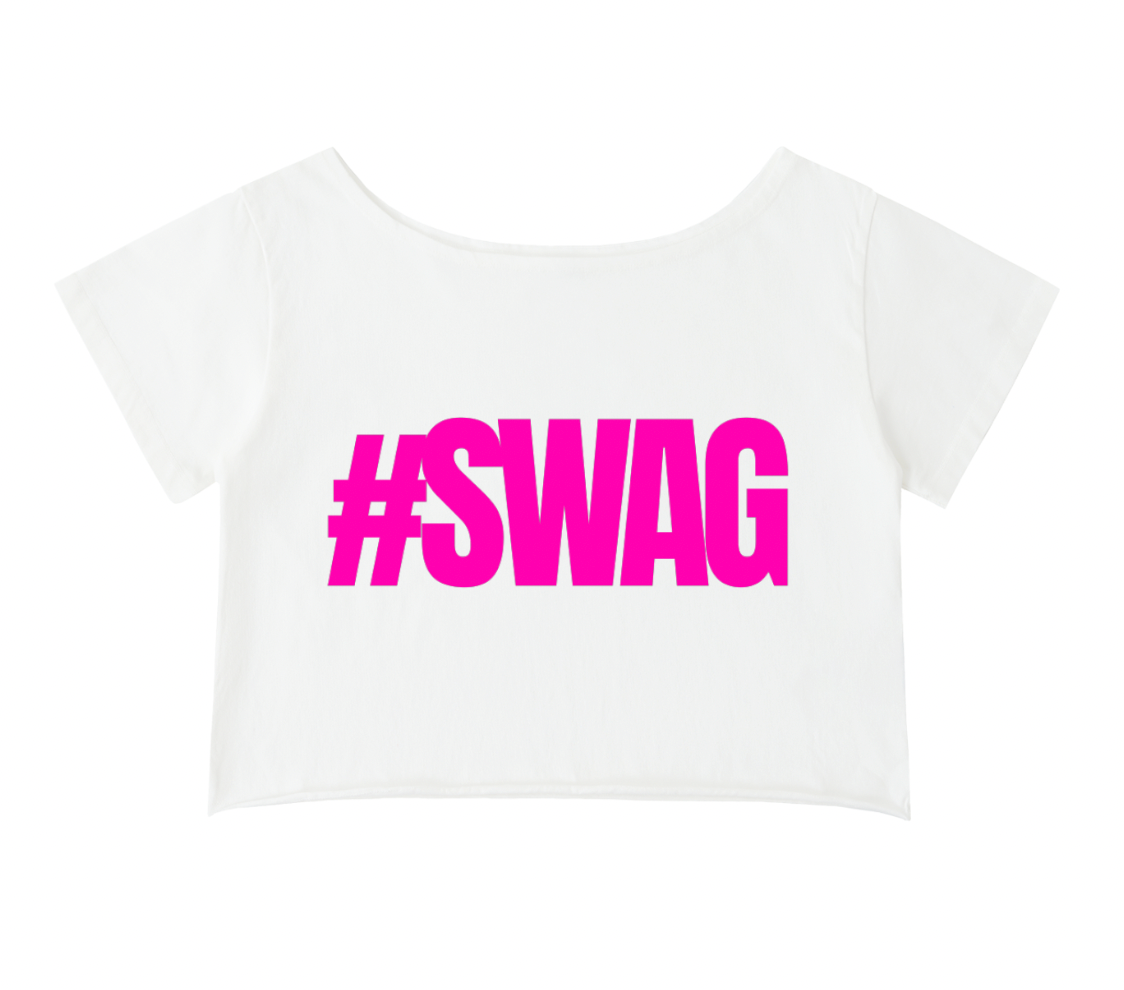 #SWAG Off-Shoulder Crop Top