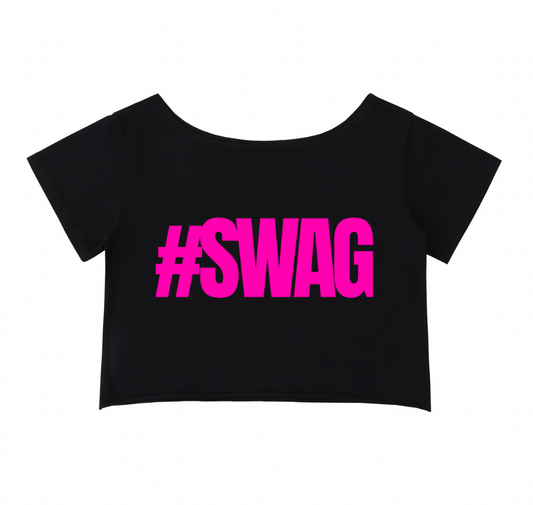 #SWAG Off-Shoulder Crop Top