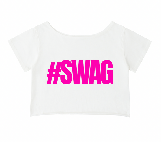 #SWAG Off-Shoulder Crop Top