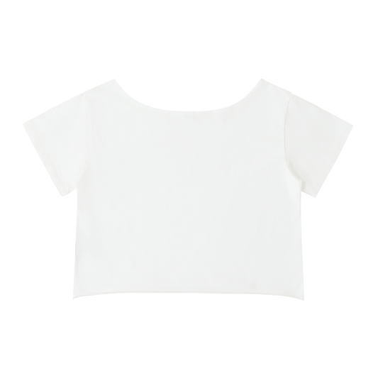#SWAG Off-Shoulder Crop Top White